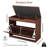 27.5"W Shoe Storage Bench with Cushion, Flip-Top Storage, Entryway Brown Shoe Rack-144379580