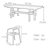 Solid wood ash unique dining table set-107205758