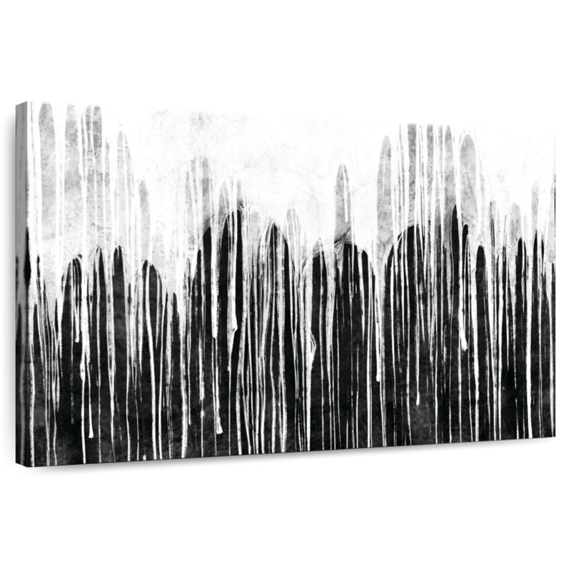 Goutte de peinture noire et blanche Avery, H 20 po x l 30 po