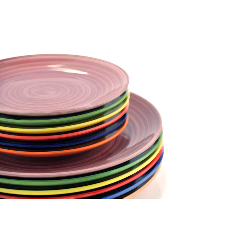 Waterside 24pc Rainbow Spinwash Dinner Set