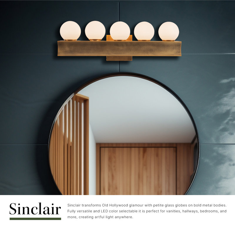 Sinclair 21-in Black dimmable LED Bathroom Vanity Light, Oil Rubbed Bronze, 21-in