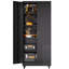 Armoire de rangement en métal verrouillable avec roulettes et 4 tablettes réglables