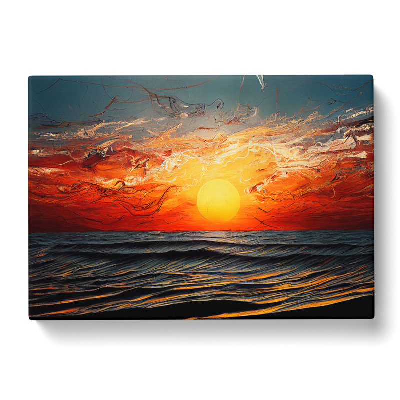 Admirable Ocean Sunset - Wrapped Canvas, 40cm H x 60cm W x 3cm D