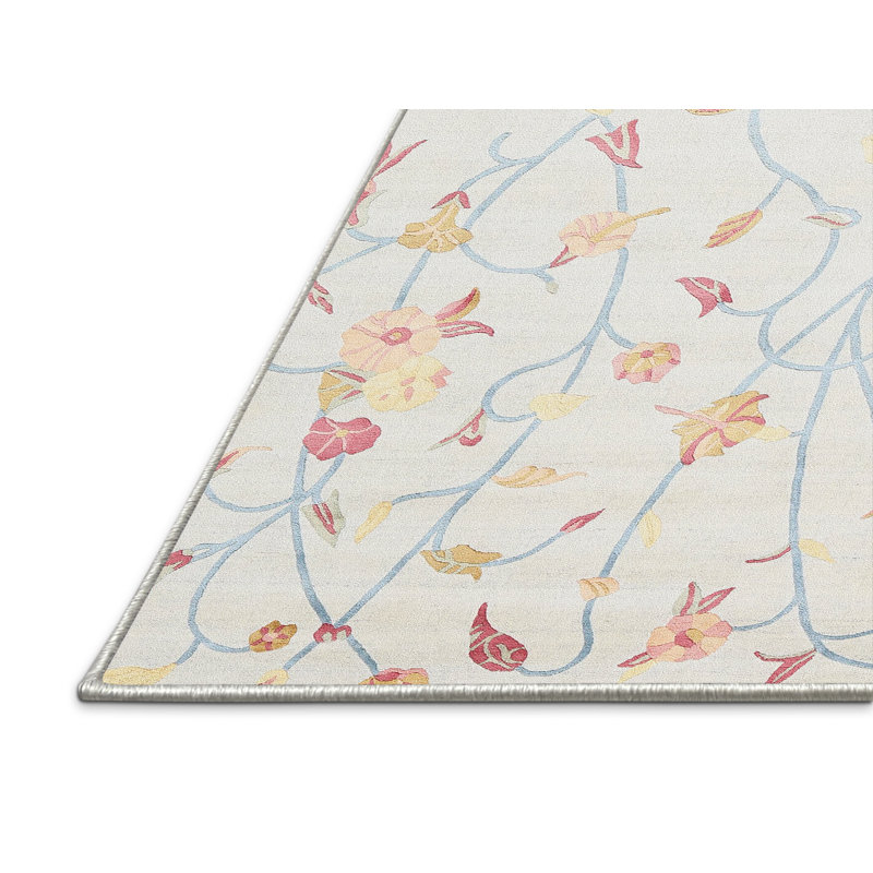 Floral Indoor Rug, Rectangle 5' x 7'