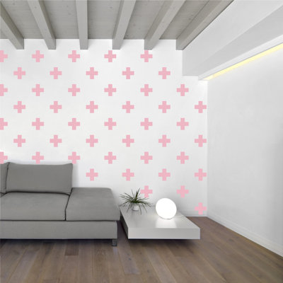 Décalcomanie murale à motifs croisés suisses