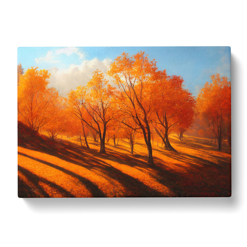 Autumn Forest Painting Vol.5 - Wrapped Canvas, 35cm H x 50cm W x 3cm D