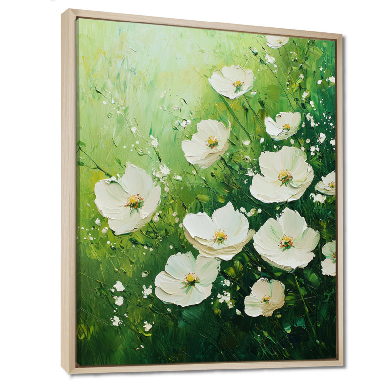 Fleur blanche blanche au printemps Bloom III - Fleurs sauvages, H 40 po x l 30 po, Impression encadrée sans passe-partout