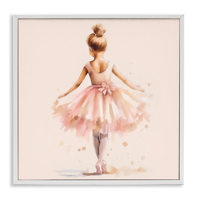«Stepping Ballerina in Tutu», estampe numérique encadrée par Andrea Haase, H 12 po x l 12 po