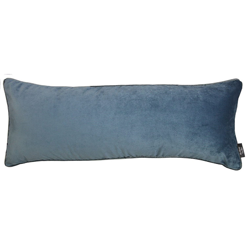 Rectangular Lumbar Cushion, Petrol Blue