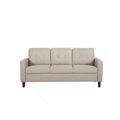 Fauteuil d'appoint capitonné à garniture passepoilée et à passepoil, canapé simple en tissu de polyester pour le salon