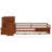 Twin Size Wood Platform Bed with Sample Bookshelf and Movable Wardrobe, Multifunctional Bed with Built-in Trundle Bed-205073769
