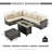 Premium All-Weather Wicker 6 - Person Modular Patio Conversation Sets with Cushions-98524813
