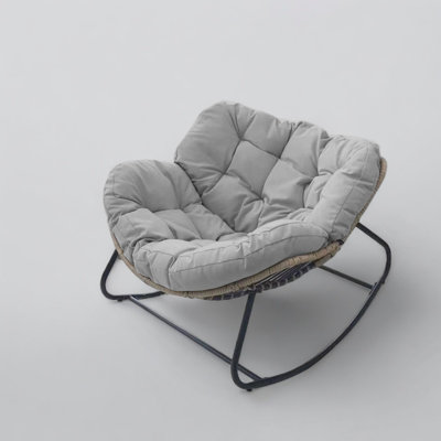 Chaise berçante en métal Afton