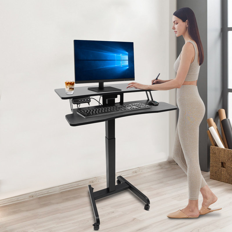 Bureau debout à hauteur ajustable l 31 po Merrlyn, Noir