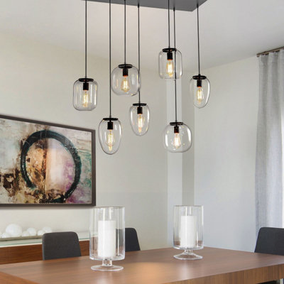 7-Light Kitchen Island Cluster Pendant