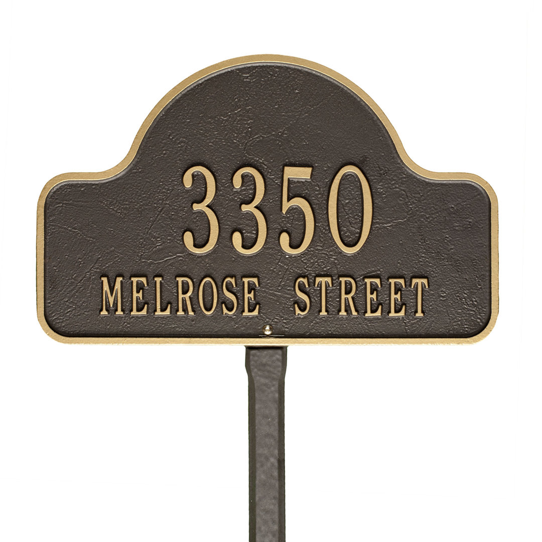 Lexy 2-Line Lawn Address Sign Old Century Forge 