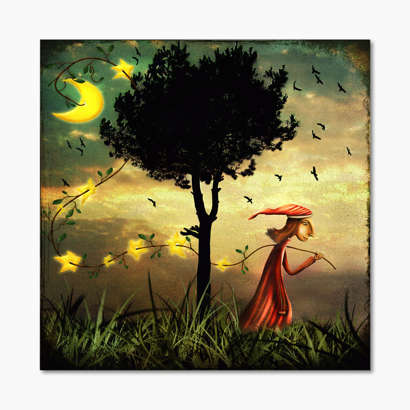 «The Boy Collectioning Stars», impression sur toile, Toile tendue, H 36 po x l 36 po