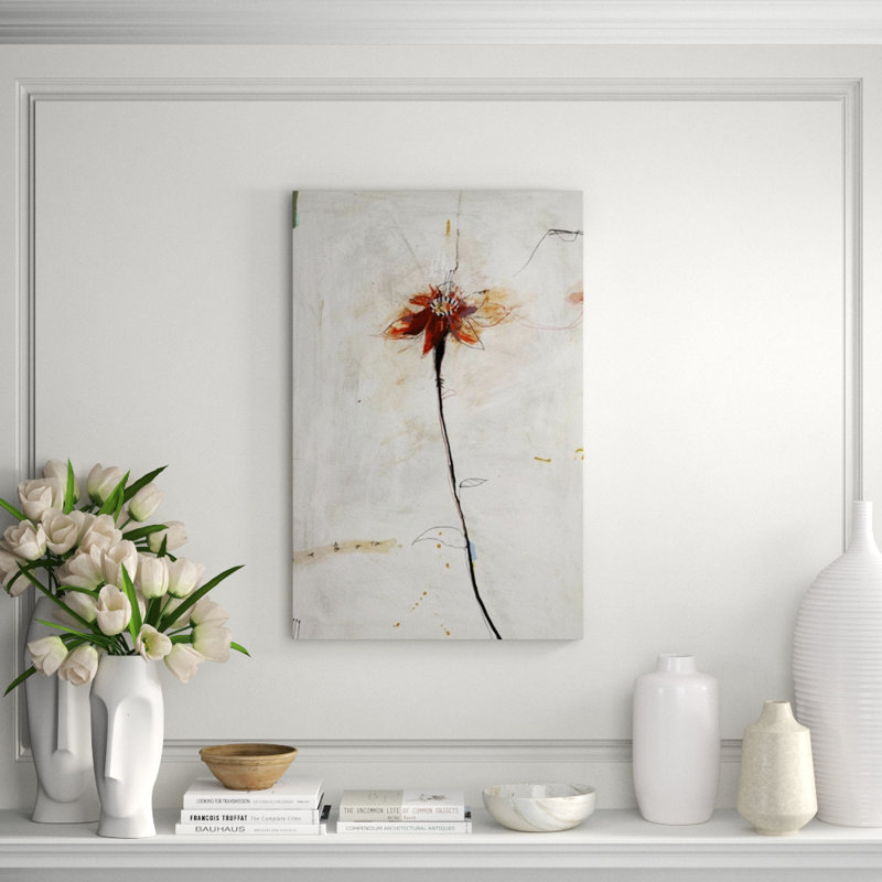 Red Fern I Painting by Leftbank Art, 46" H x 30" W, Glass Coat