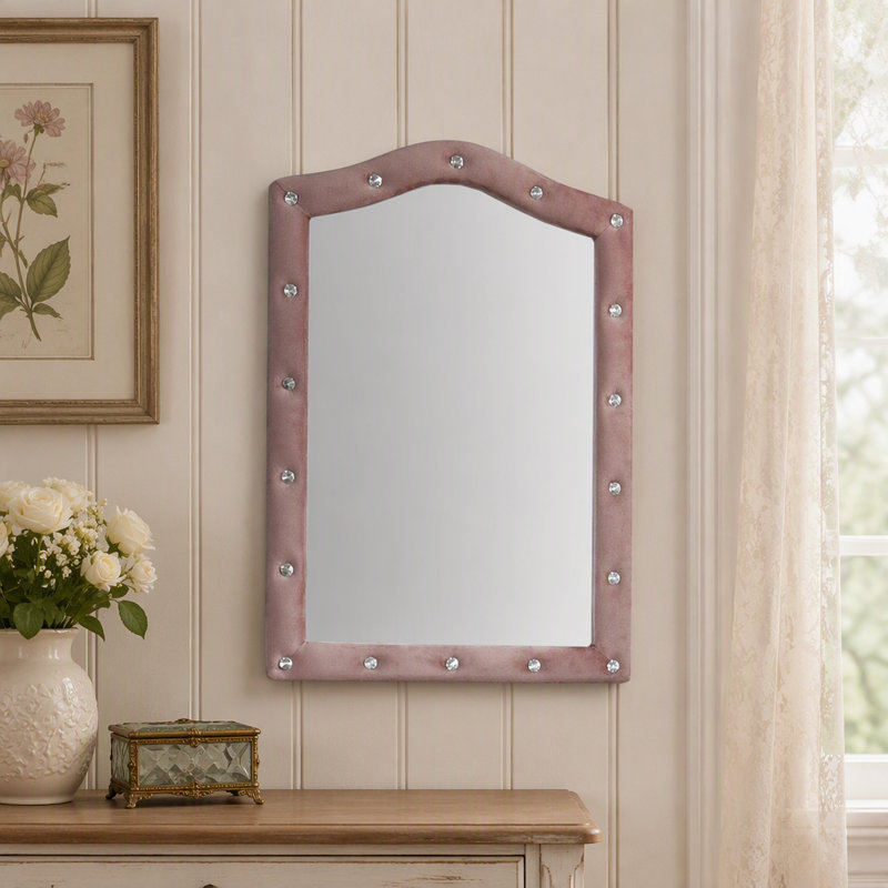 Pink Upholstered Mirror