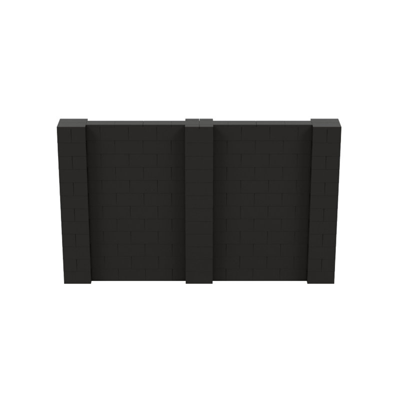 Cloison 1 panneau autoportante, Noir, H 72 po x l 120 po x P 12 po