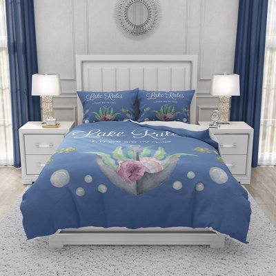 Bedding Sets Box Stitch Floral Duvet Cover & Insert