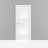 Solid French Door Opaque Glass 2 Lites Sete 6222 White Silk Single Regular Panel Frame Handle Bathroom Bedroom Modern Doors -30" x 80"-58144904
