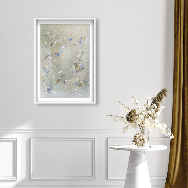 Spontaneous Trace Print by Oliver Gal, 16.5"H x 11.5"W, White Shadowbox