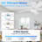 42 in. 5 - Blade Smart Outdoor Indoor White Flush Mount Ceiling Fan with RGB LED Lights and APP/Remote Control, Dimmable, 6-Speeds-384979890-384979893