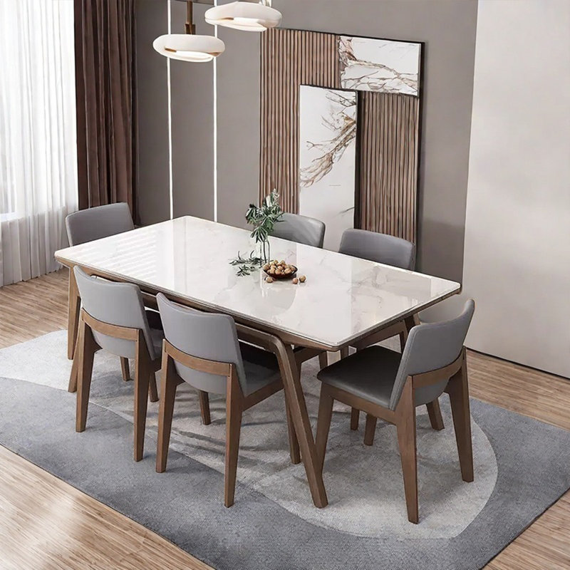 Table de salle à manger moderne, H 29,53 po x L 63 po x l 31,5 po