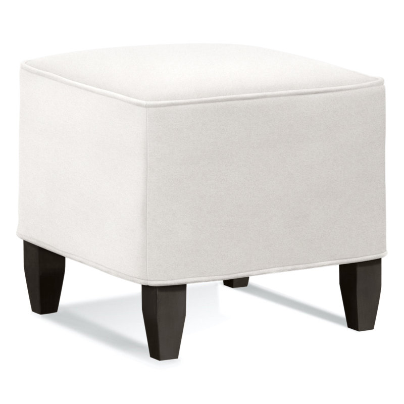 Brooklyn Upholstered Ottoman, Elite Ivory 100% Polyester, Mushroom