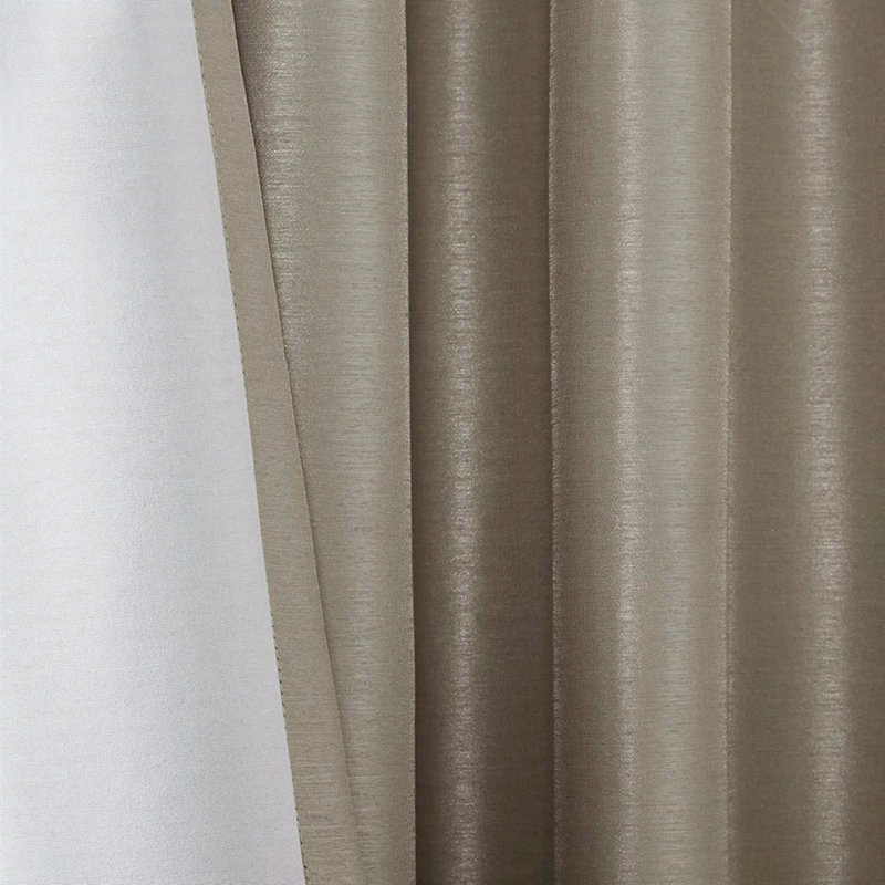 Twist Tab Total Blackout Window Curtain Panel 50" Blackout, Pewter, 50" W x 95" L
