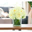 Peony Arrangement in Glass Vase with Grass-50368380