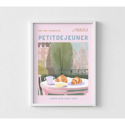 Impression de balcon parisien: scène de petit déjeuner charmant