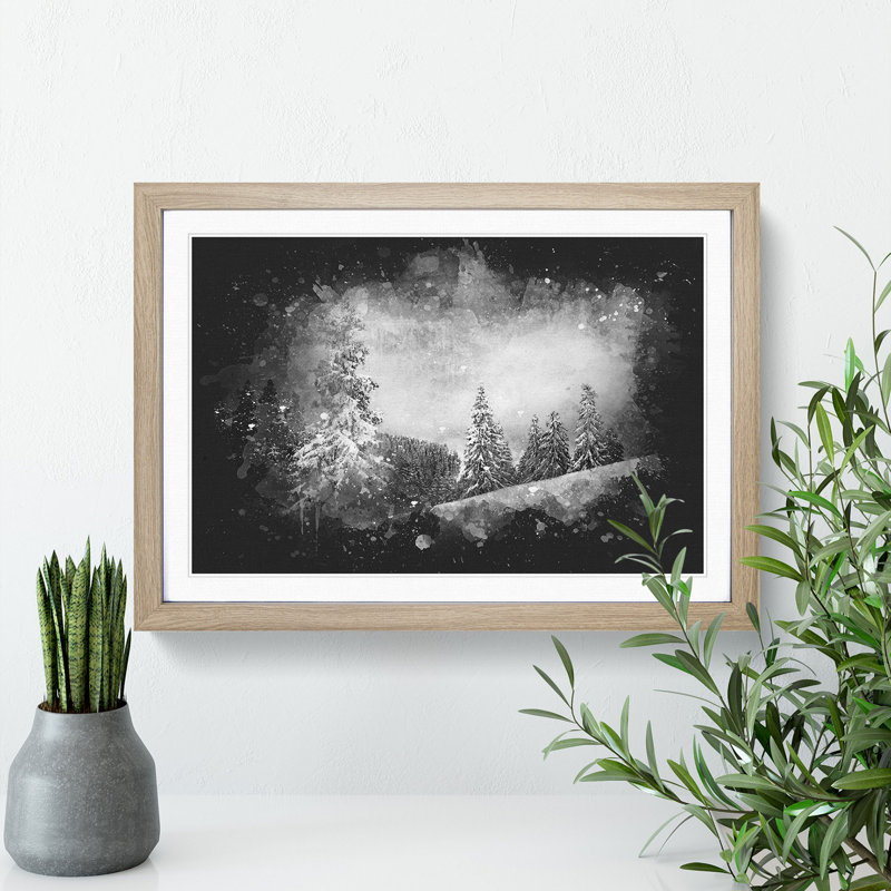 Mystical Woods - Picture Frame Graphic Art Print, Oak Framed, 45cm H x 63cm W x 2cm D