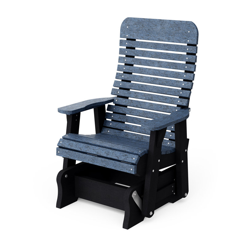 Fauteuil oscillant simple Signature, Bleu patriote / Noir