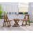 Foldable Small Table and Chair Set with 2 Chairs and Rectangular Table-1288863968