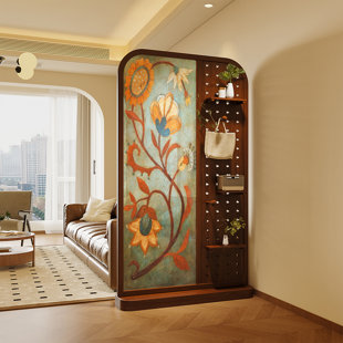Multifunctional Walnut Wood Screen