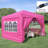 Durable 10x10ft Canopies & Gazebos With Frame, Portable Magenta Pop-up Tent For Outdoor Events