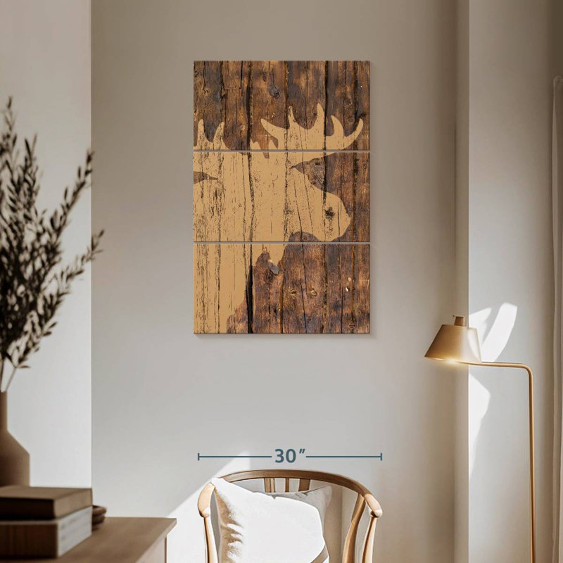Orignal en bois Brampt, H 57 po x l 36 po