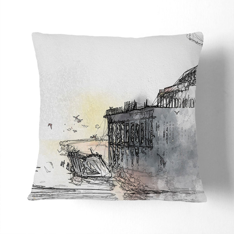 Square Throw Cushion, 55cm H x 55cm W x 20cm D, Black