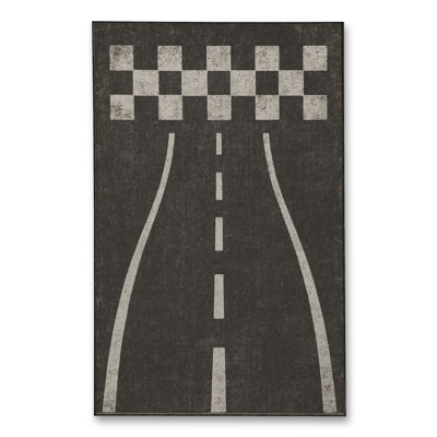 Tapis gris tissé Mosso