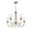 Lustre 5 lumières avec abat-jour en verre transparent Millennium Lighting Waddingham-553558441