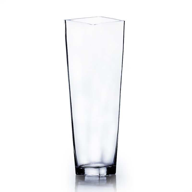 Handmade Glass Table Vase, 20" H x 6" W x 6" D