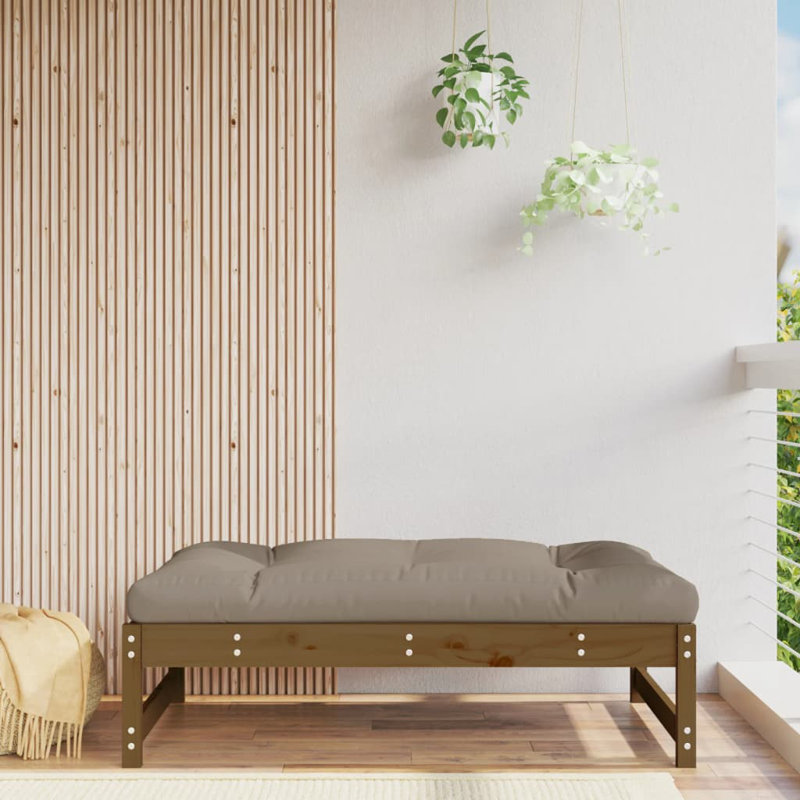 Shawnee Outdoor Ottoman, Honey Brown