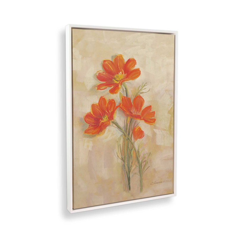 Reproduction d'art «Spices Orange Cosmos» par Carol Rowan, H 24 po x l 18 po, Blanc