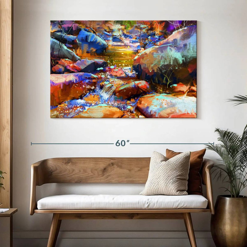 Avery Vibrant Wilderness Stream, 32" H x 48" W