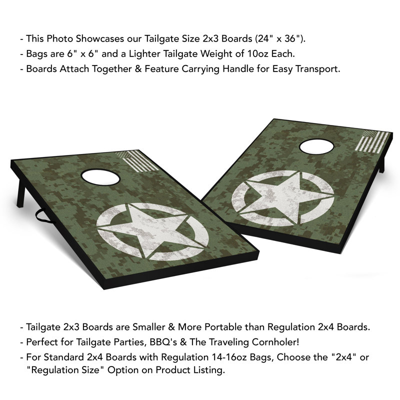 Bridgit 2' X 3' US Army Digital Camo Tailgate Size Cornhole Set