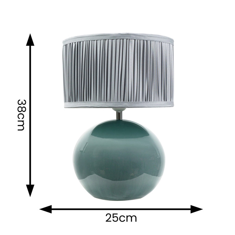 Daeqwon Ceramic Globe Lamp, Yes, Blue, Green
