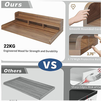 (58 po de largeur x 28 po de profondeur) Comptoir de laveuse-sécheuse avec patins antidérapants, tablette de bois pour la lessive avec rebord, organisateur double couche pour la laveuse et la sécheuse