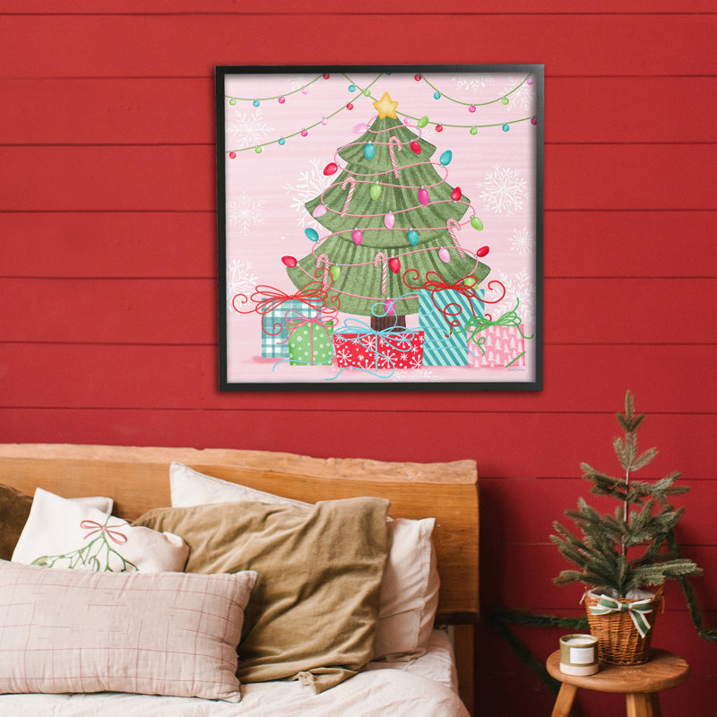 «Merry Pinkmas», giclée encadrée par Nicole Tamarin, Giclée encadrée noir minuit, H 24 po x l 24 po